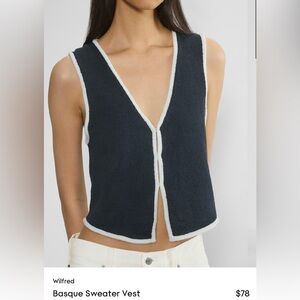 Aritzia Basque sweater vest